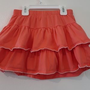 Coral Two-tiered Gymboree Skirt with Shorts